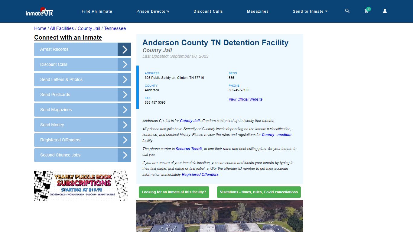 Anderson County TN Detention Facility - Inmate Locator - Clinton, TN