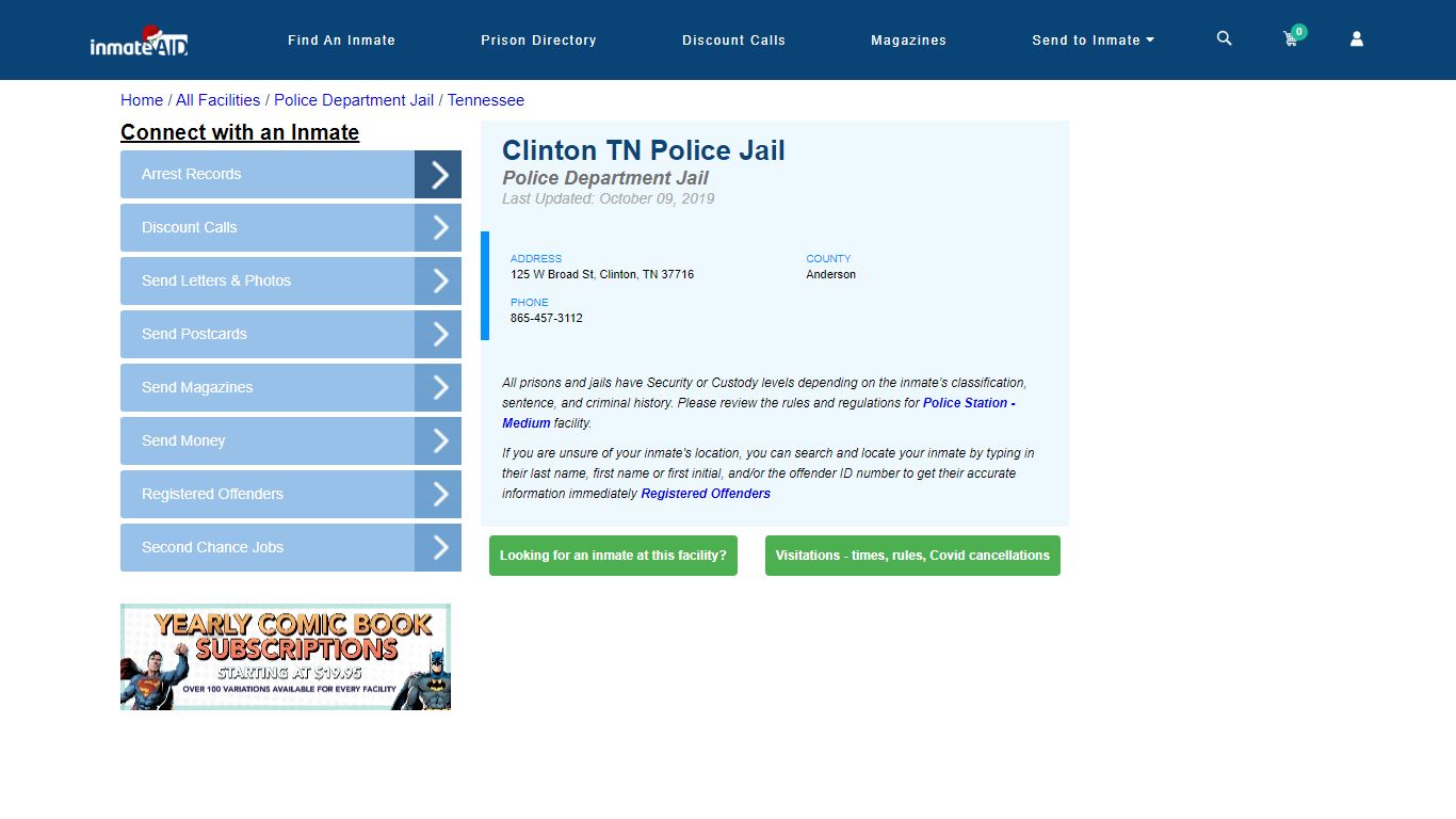 Clinton TN Police Jail & Inmate Search - Clinton, TN